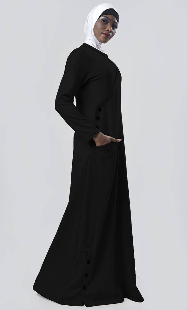 Warm Winter Fleece Abaya - EastEssence.com