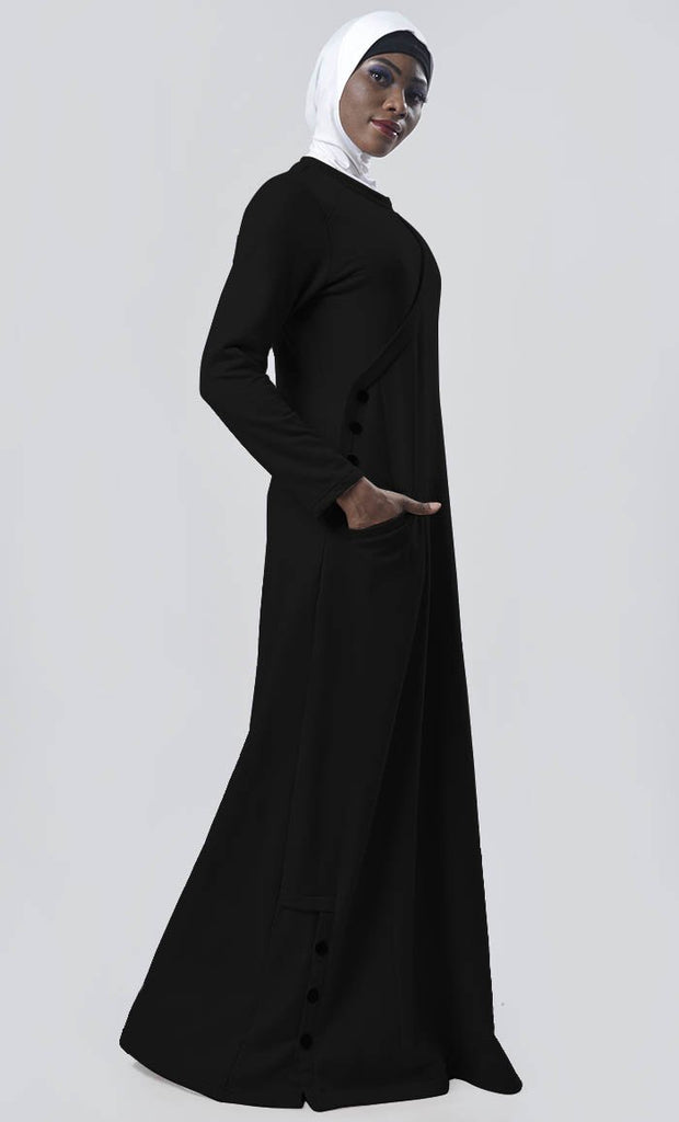 Warm Winter Fleece Abaya - EastEssence.com