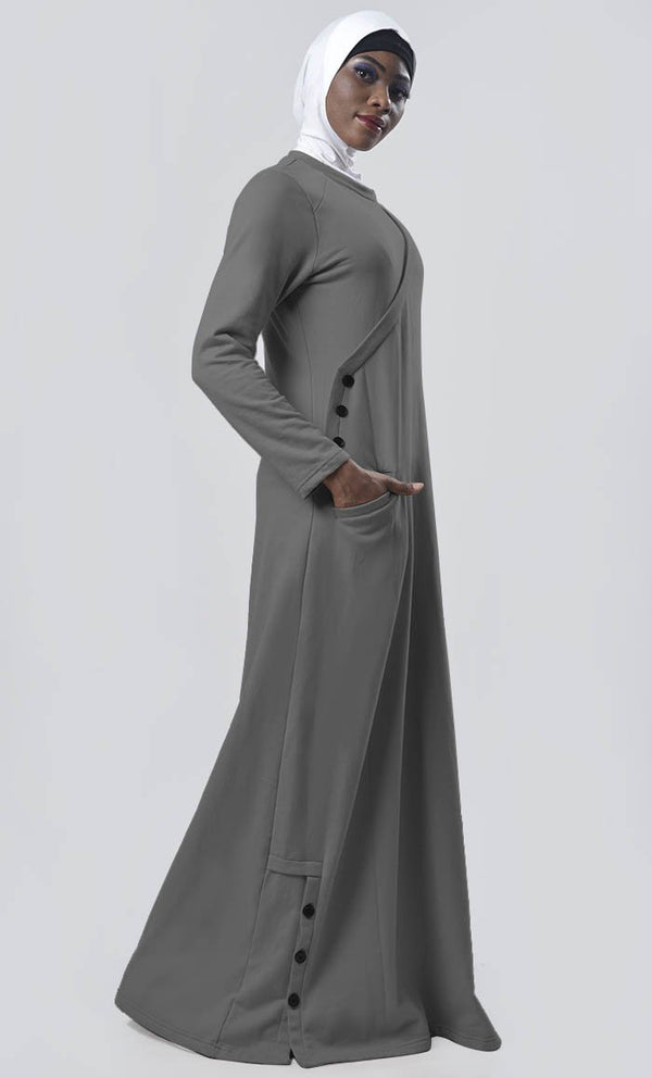 Warm Winter Fleece Abaya - EastEssence.com