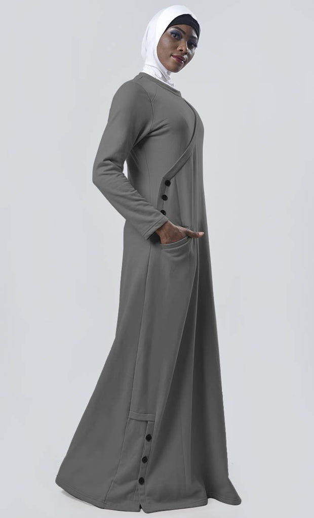 Warm Winter Fleece Abaya - EastEssence.com