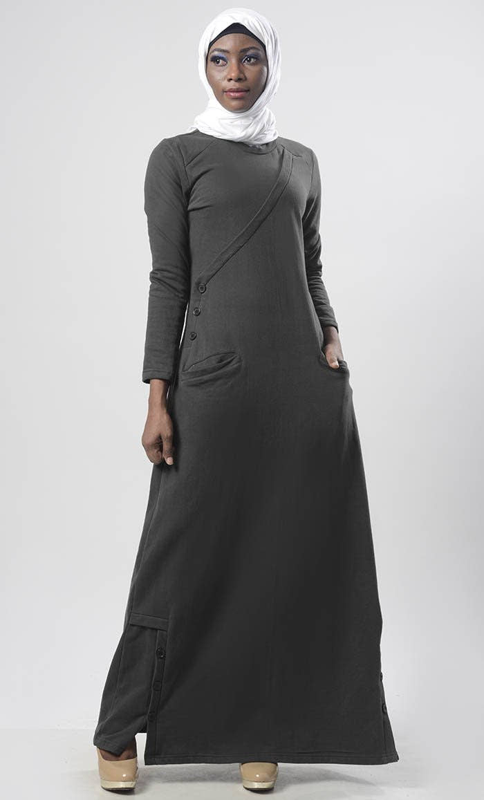 Warm Winter Fleece Abaya - EastEssence.com