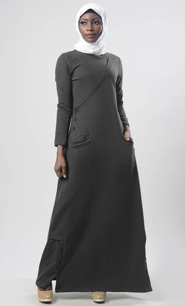 Warm Winter Fleece Abaya - EastEssence.com