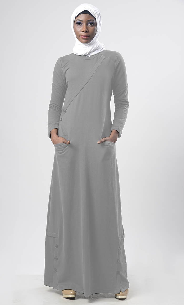 Warm Winter Fleece Abaya - EastEssence.com