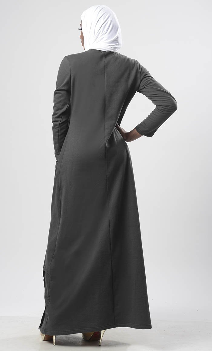 Warm Winter Fleece Abaya - EastEssence.com