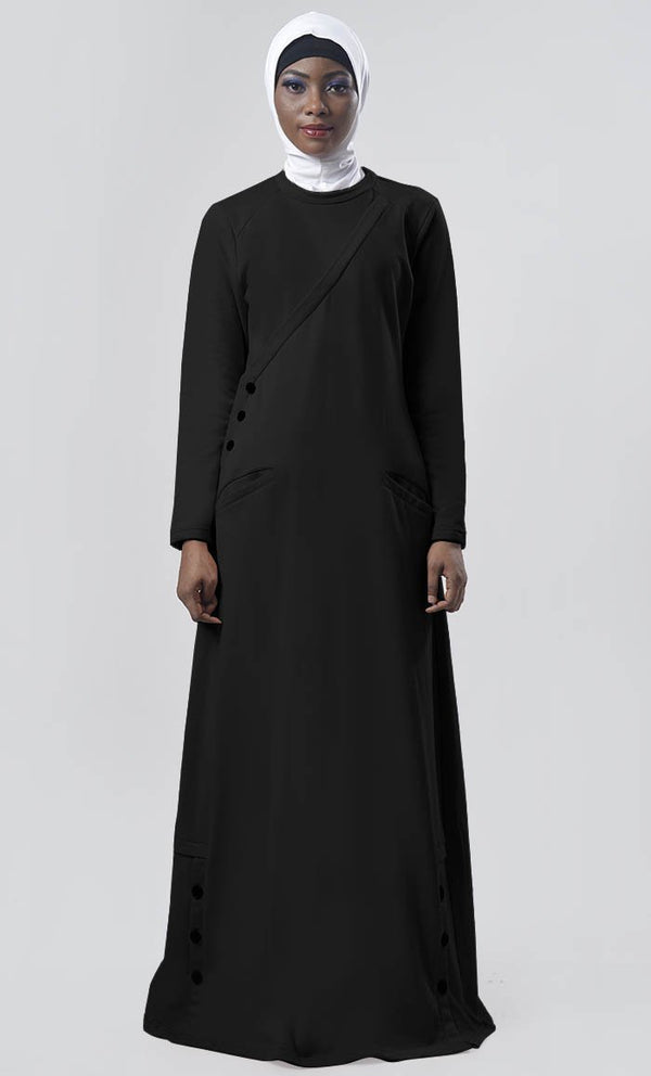 Warm Winter Fleece Abaya - EastEssence.com