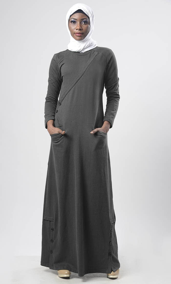 Warm Winter Fleece Abaya - EastEssence.com