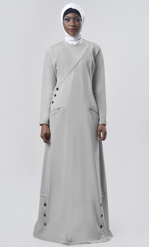 Warm Winter Fleece Abaya - EastEssence.com