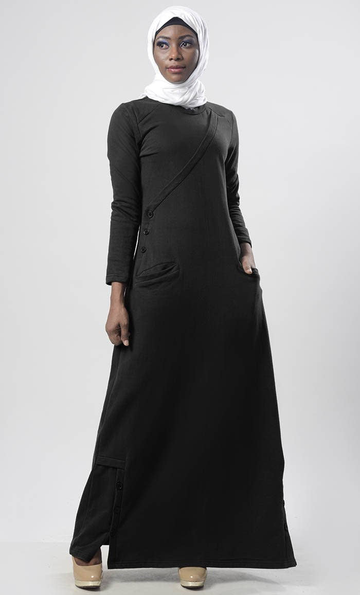 Warm Winter Fleece Abaya - EastEssence.com