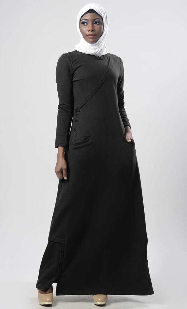 Warm Winter Fleece Abaya - EastEssence.com