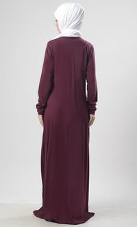 Warm Winter Jersey Abaya - EastEssence.com