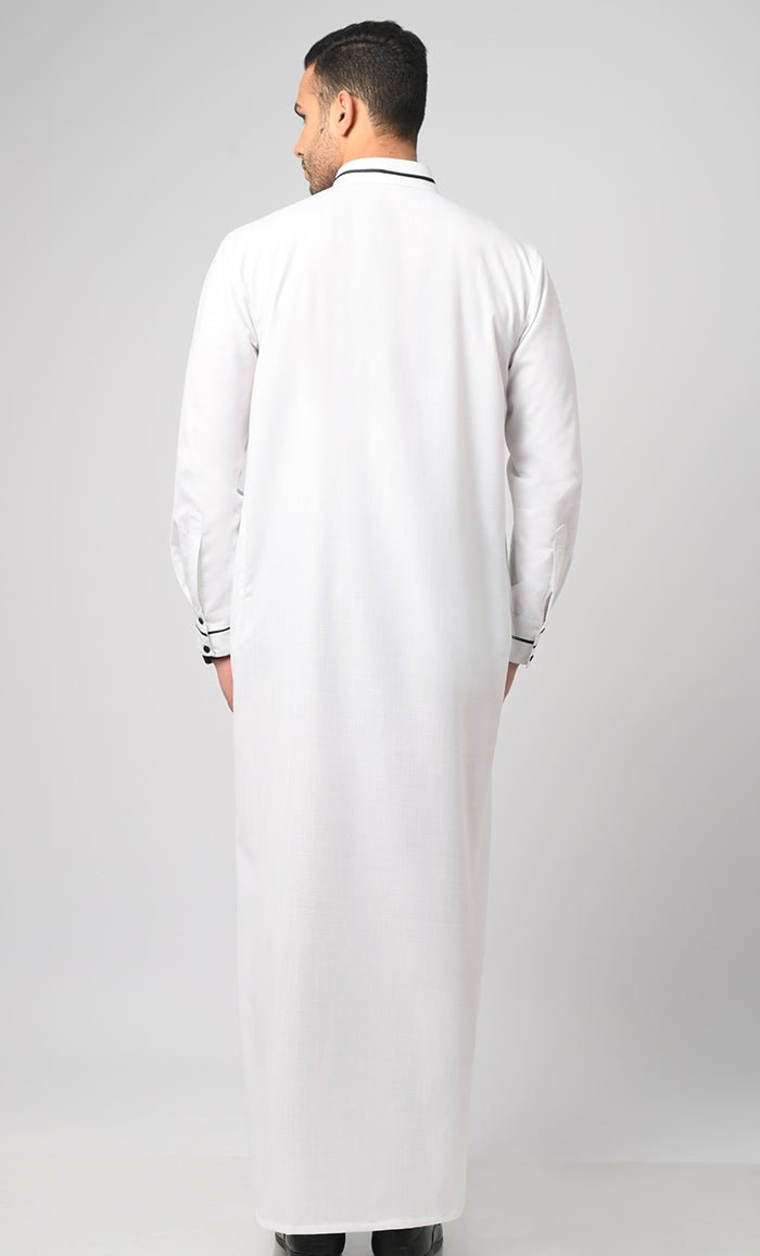 White Formal Modern Thobe