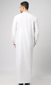 White Formal Modern Thobe