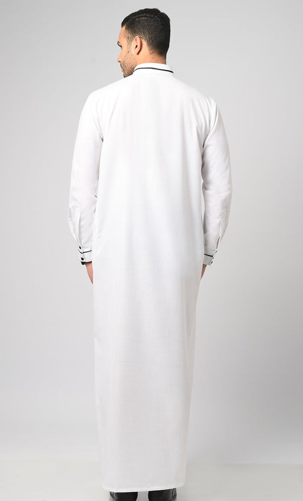 White Formal Modern Thobe