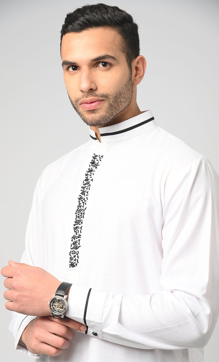 White Formal Modern Thobe