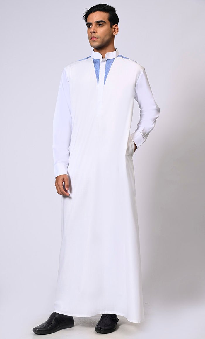 White Men's Thobe Pockets