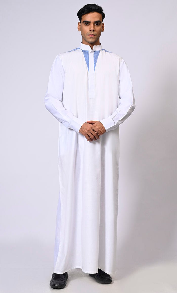 White Men's Thobe Pockets