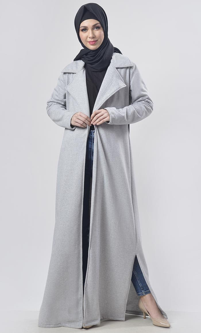 Veste d'hiver en polaire de longueur modeste
