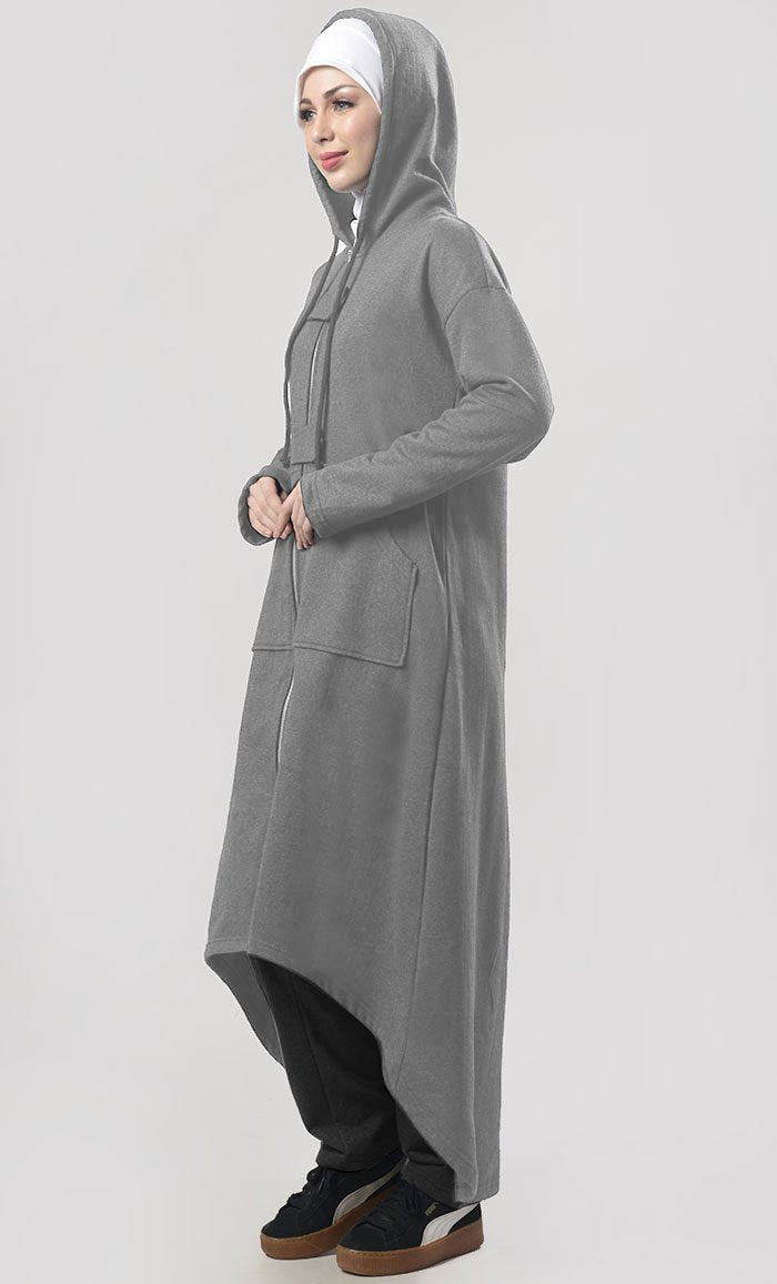 Winter Fleece Modest Length Zipper Jacket - EastEssence.com