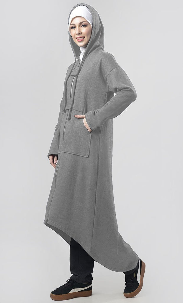 Winter Fleece Modest Length Zipper Jacket - EastEssence.com