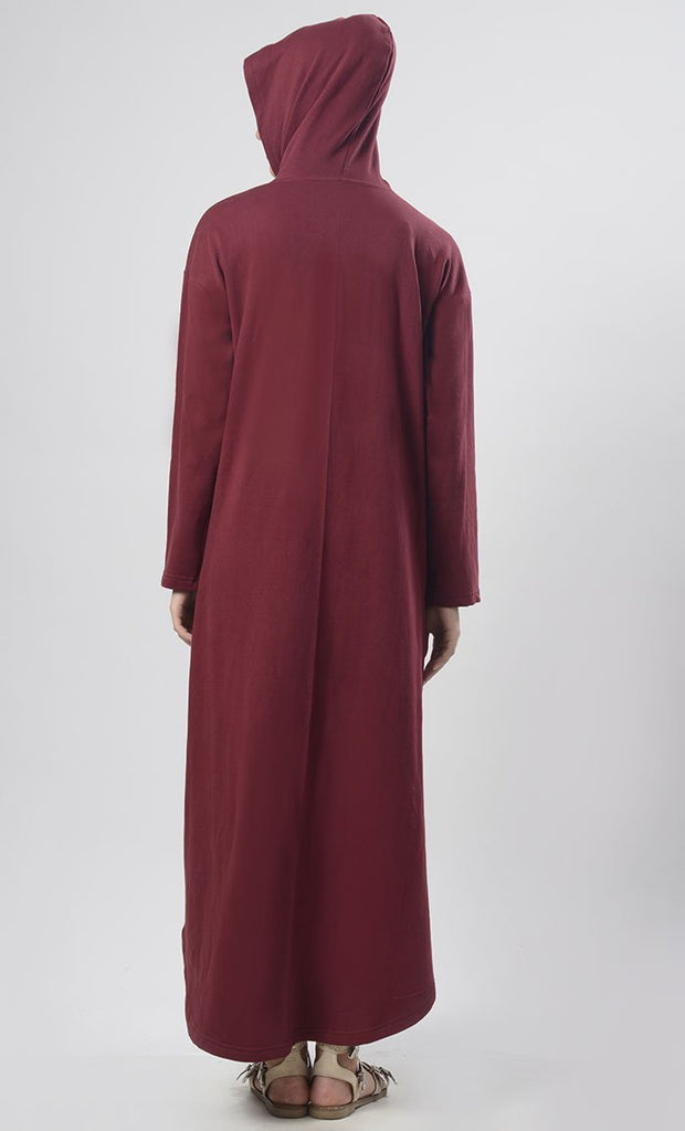 Winter Fleece Modest Length Zipper Jacket - EastEssence.com