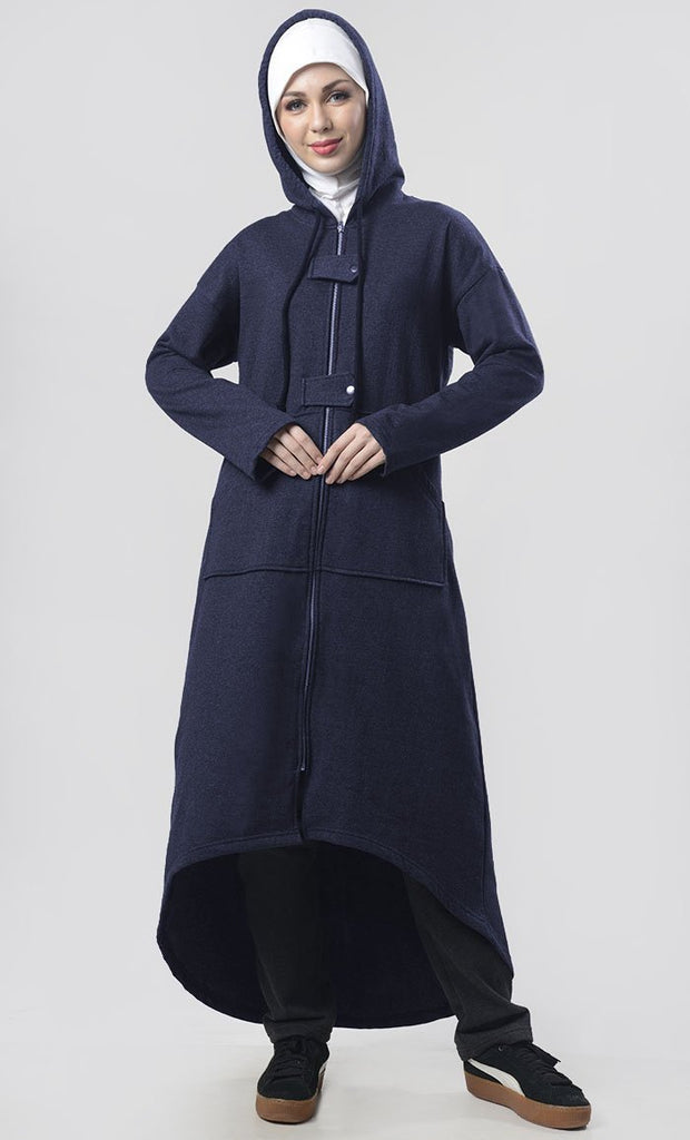 Winter Fleece Modest Length Zipper Jacket - EastEssence.com