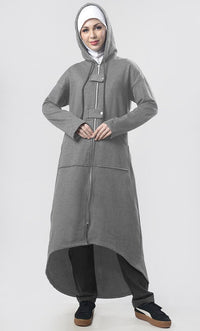 Winter Fleece Modest Length Zipper Jacket - EastEssence.com