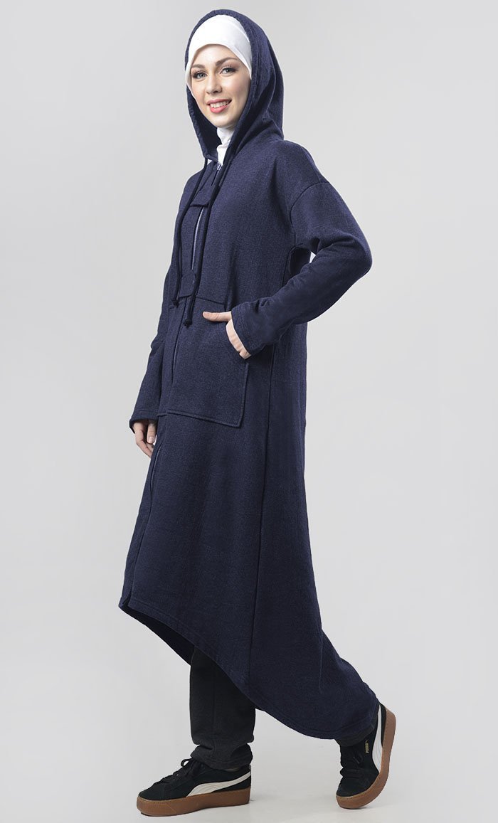 Winter Fleece Modest Length Zipper Jacket - EastEssence.com