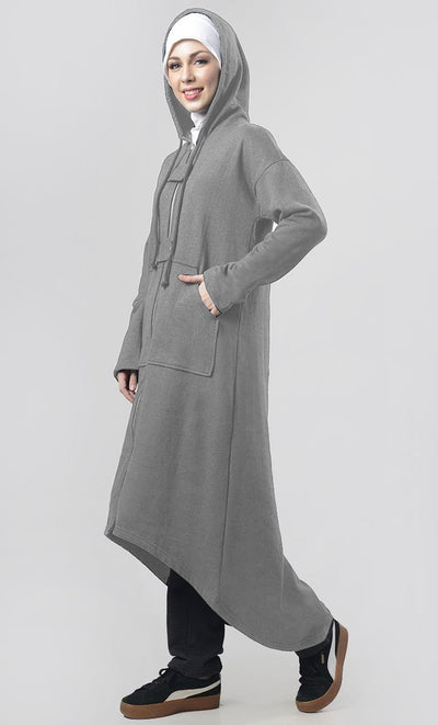Winter Fleece Modest Length Zipper Jacket - EastEssence.com