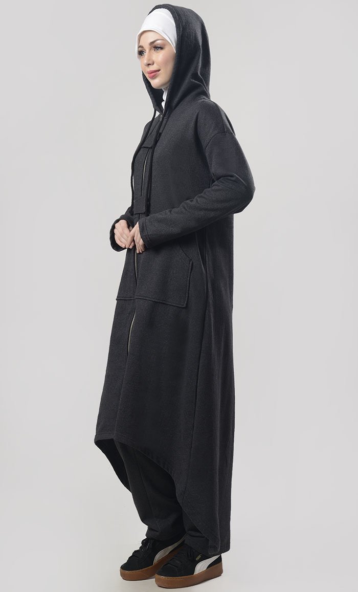 Winter Fleece Modest Length Zipper Jacket - EastEssence.com