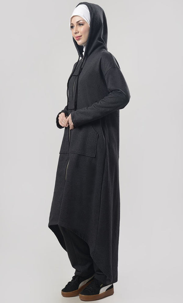 Winter Fleece Modest Length Zipper Jacket - EastEssence.com