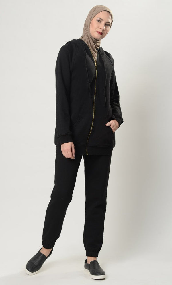 Winter Hoodie Sweatshirt And Pants Set - EastEssence.com