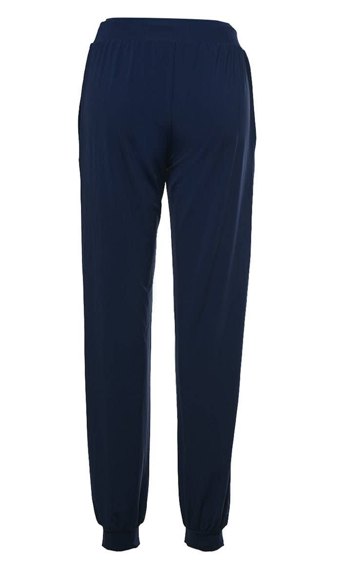 Women Dark Navy Solid Swimming Pants - EastEssence.com