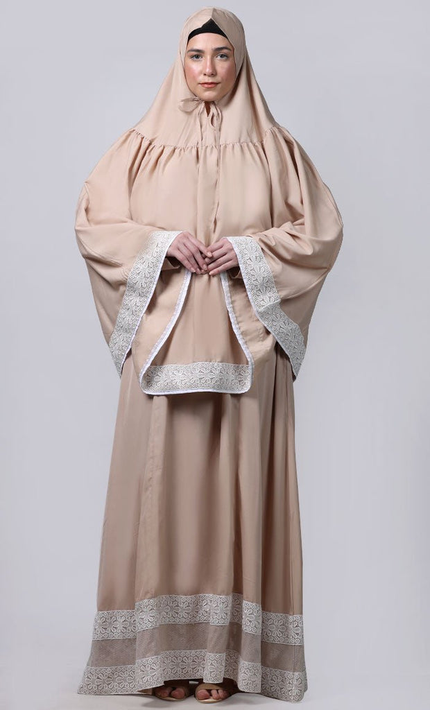 Women's beige Prayer Dress - EastEssence.com