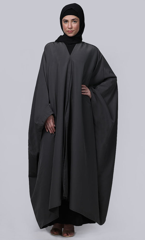 Women's black and grey contrasted prayer dress - EastEssence.com