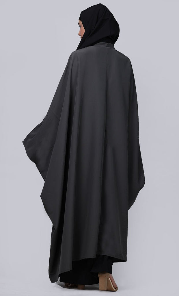 Women's black and grey contrasted prayer dress - EastEssence.com