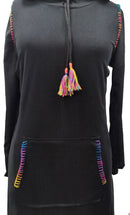 Women's JERSEY Hooded Long Dress Abaya