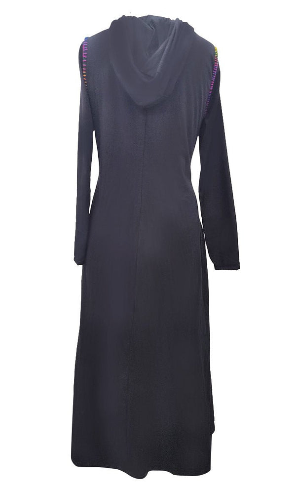 Women's JERSEY Hooded Long Dress Abaya