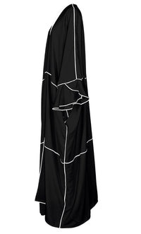 Women's Black Kaftan Style Shrug With Black Inner - EastEssence.com