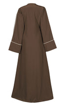 White Piping Detailing Kashibo Abaya With Pockets