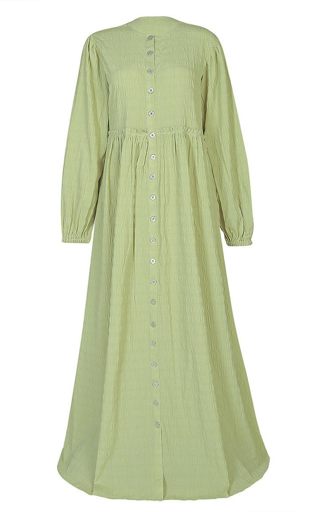 Women's Everyday wear Green Texured Abaya - EastEssence.com