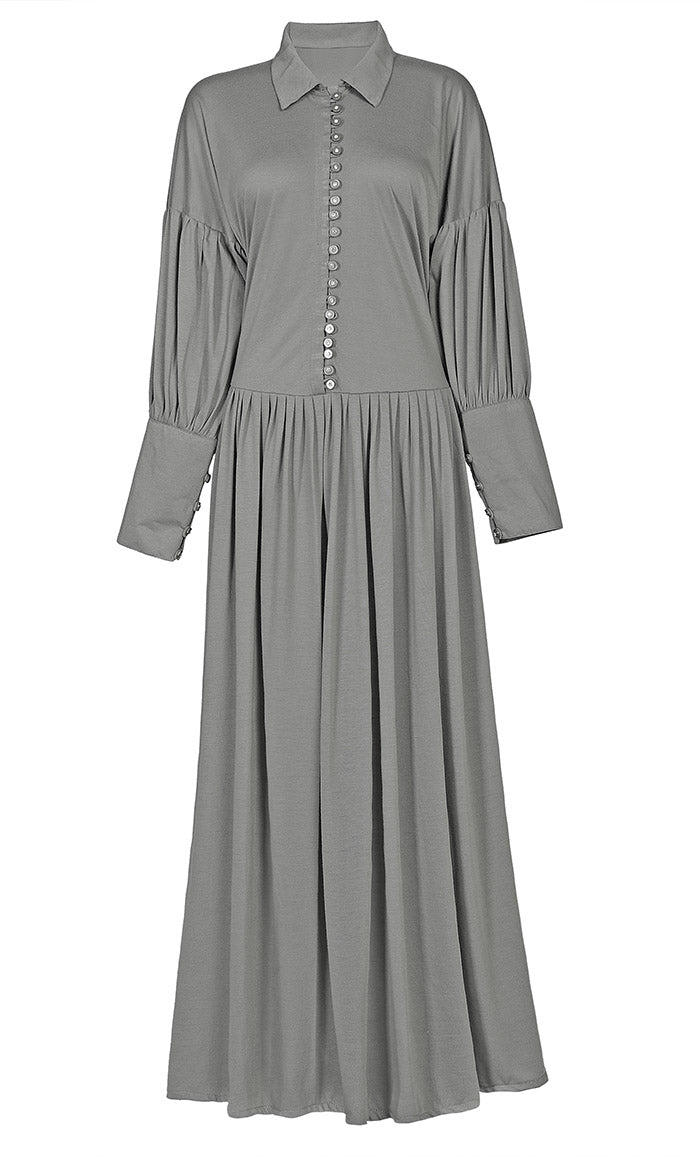 Women's Everydaywear Grey Viscose Jersey Abaya - EastEssence.com