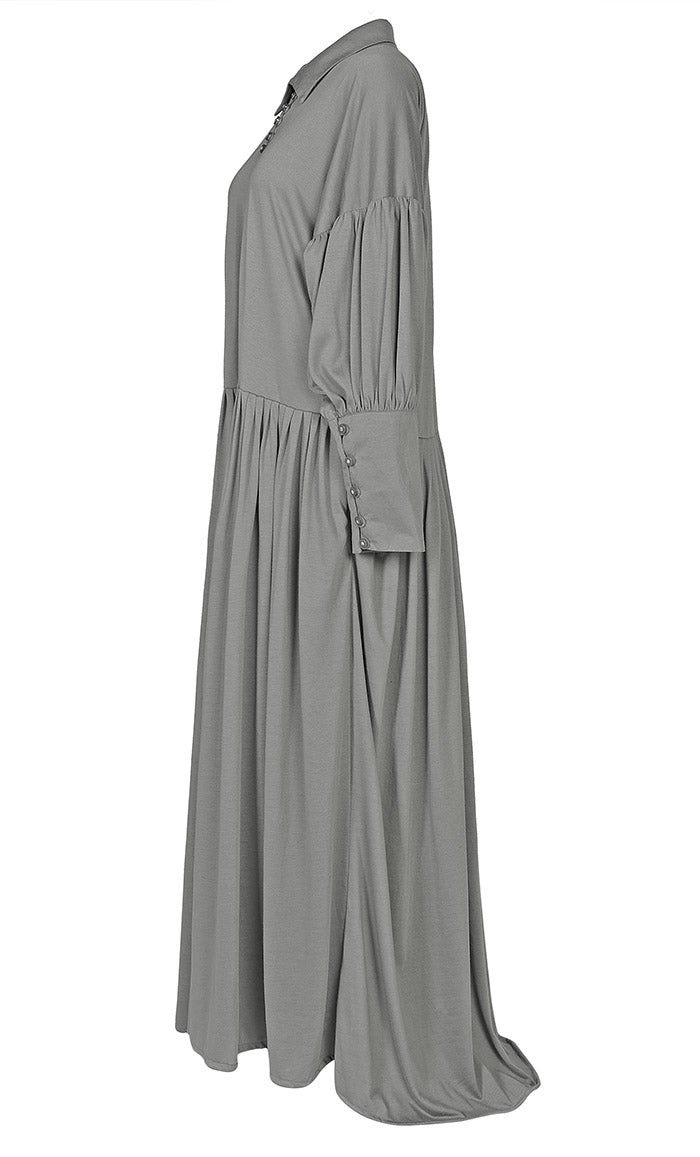 Women's Everydaywear Grey Viscose Jersey Abaya - EastEssence.com