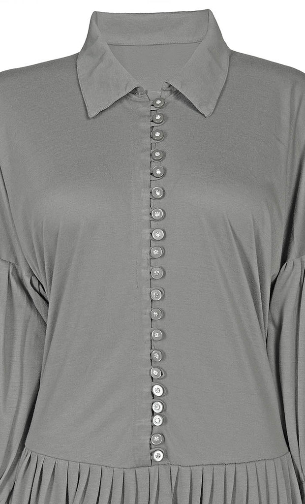 Women's Everydaywear Grey Viscose Jersey Abaya - EastEssence.com