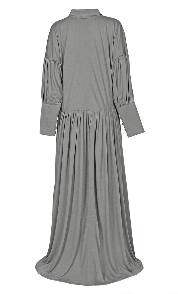Women's Everydaywear Grey Viscose Jersey Abaya - EastEssence.com
