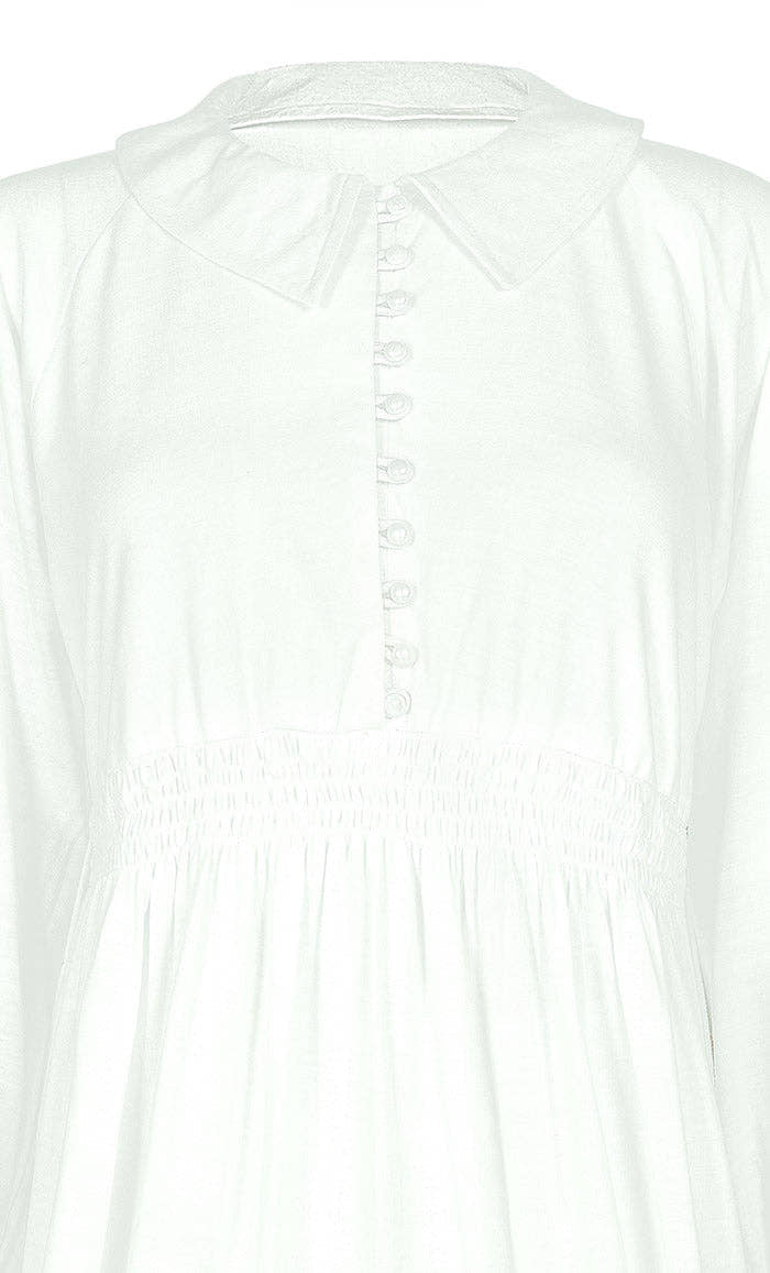 Women's White Cotton Jersey Abaya
