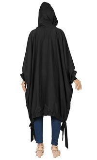Women's Islamic Casual Black Long Hoodie - EastEssence.com