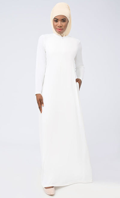 Women's Long Length White Lining