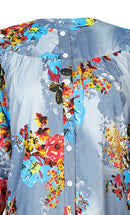 Women's Multifloral Printed And Tie & Dye Effect Tunic With Pockets - EastEssence.com