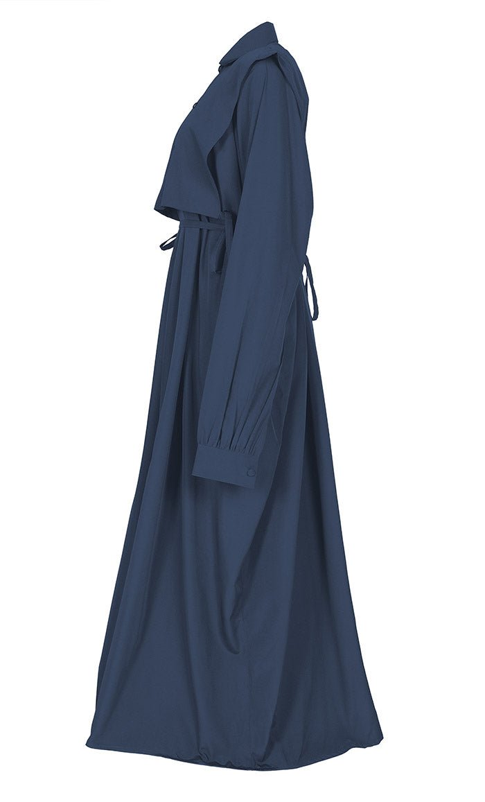 Women's Navy Kashibo Abaya With Short Jacket - EastEssence.com