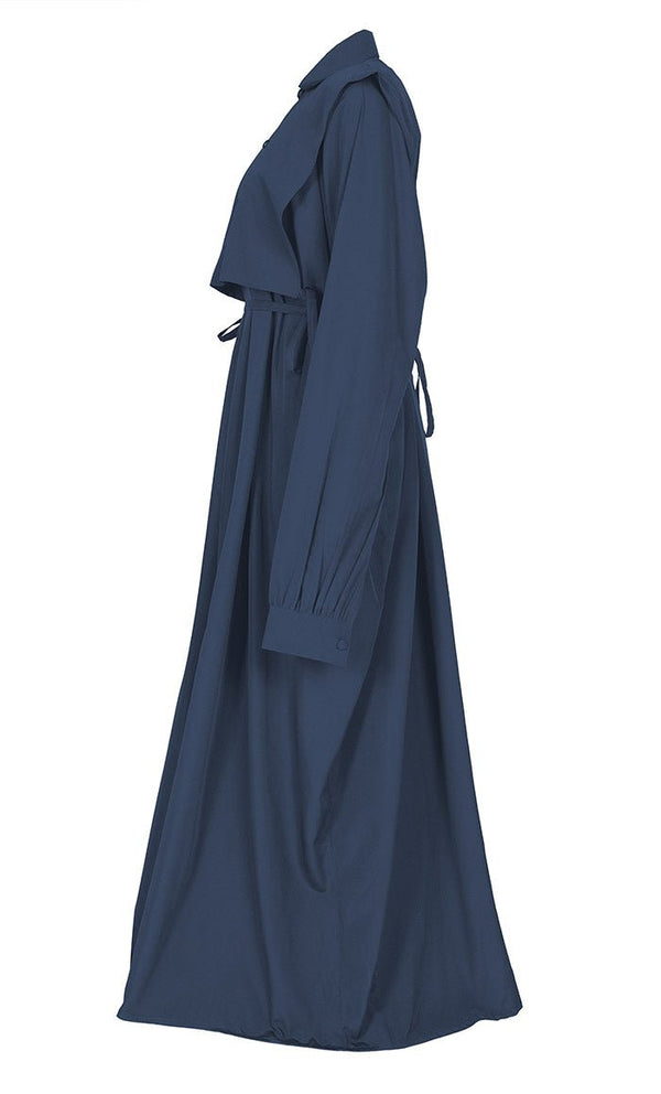 Women's Navy Kashibo Abaya With Short Jacket - EastEssence.com